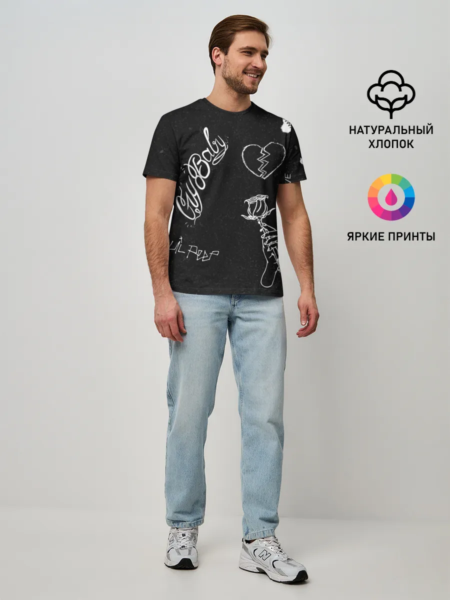 Мужская базовая футболка / LIl Peep