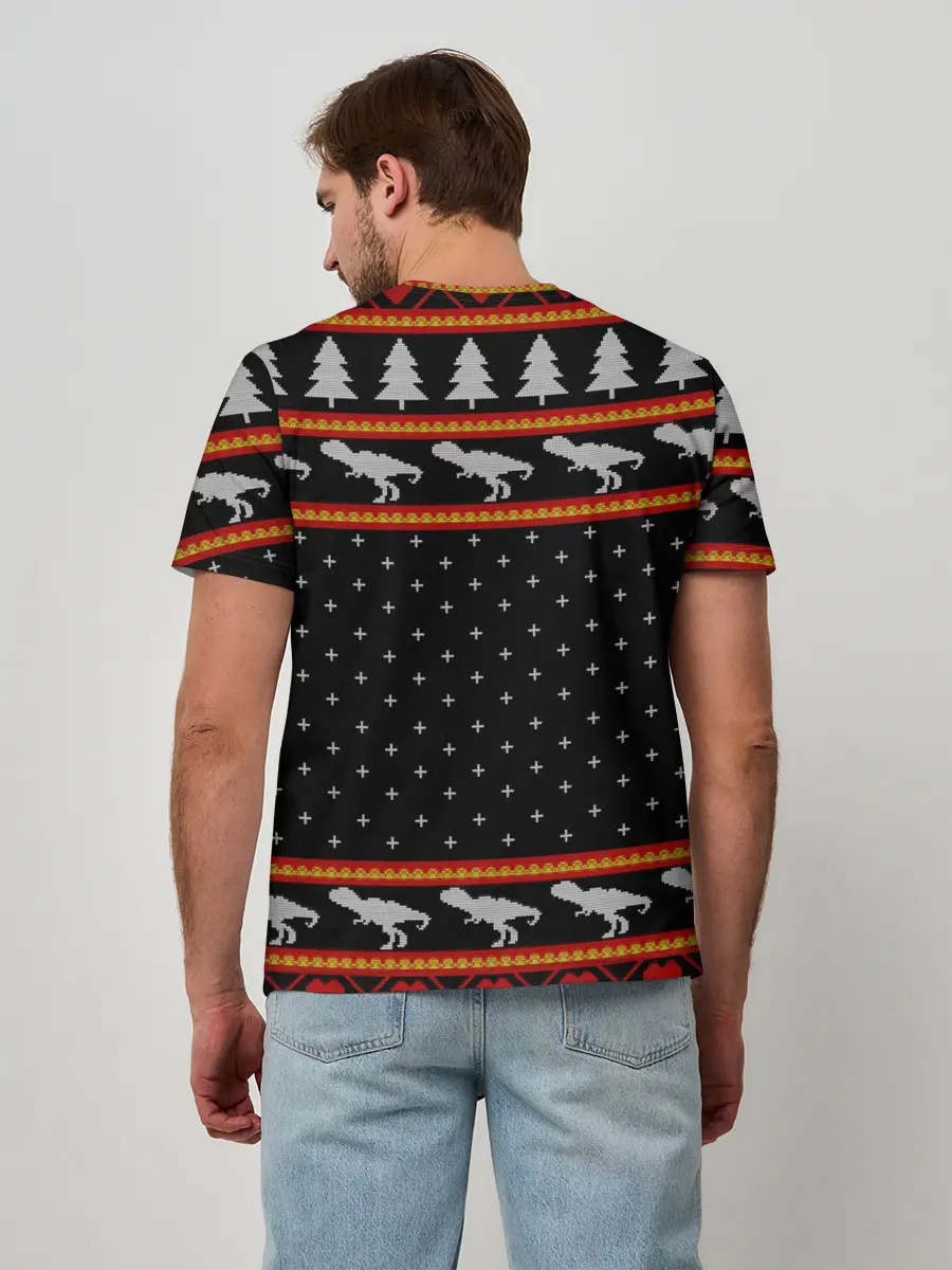 Мужская базовая футболка / Merry Rex-mas