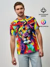 Мужская базовая футболка / Лев Artistic Art