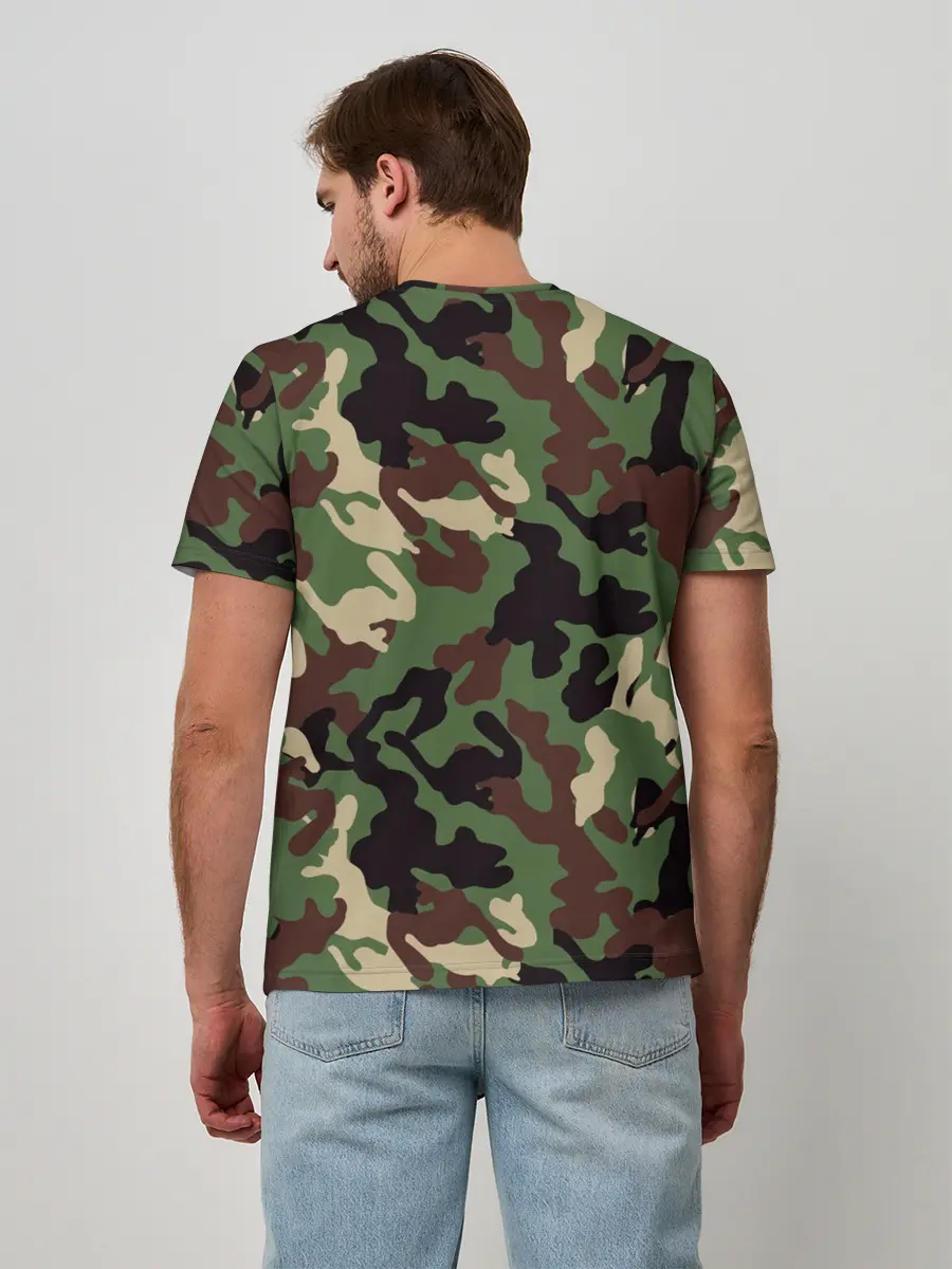Мужская базовая футболка / Рыблака камуфляж