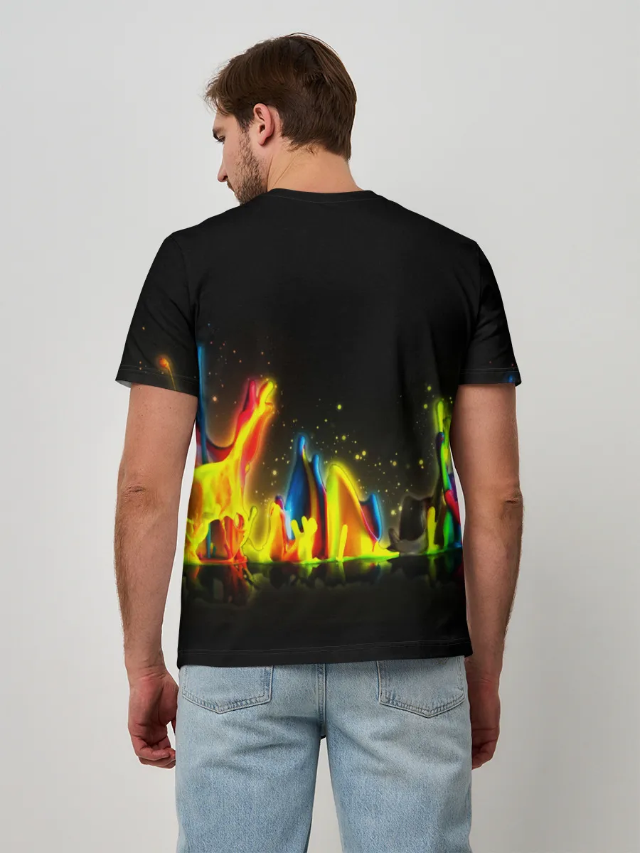 Мужская базовая футболка / КРАСКИ В НЕОНЕ