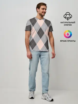 Мужская базовая футболка / Шотландка | Tartan