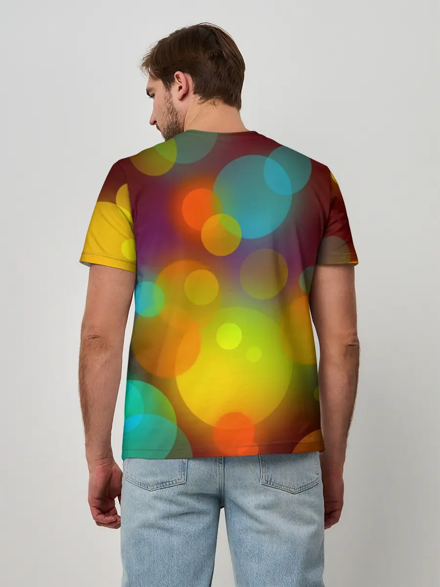 Мужская базовая футболка / Цветные блики