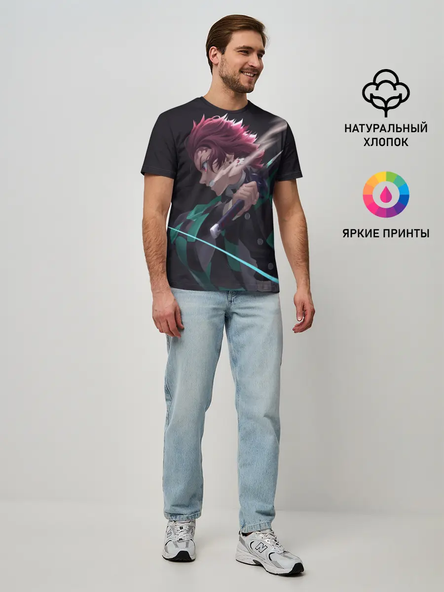 Мужская базовая футболка / Рассекая ночь