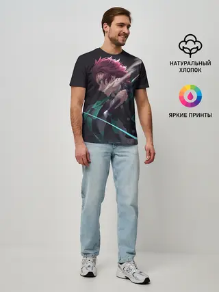 Мужская базовая футболка / Рассекая ночь