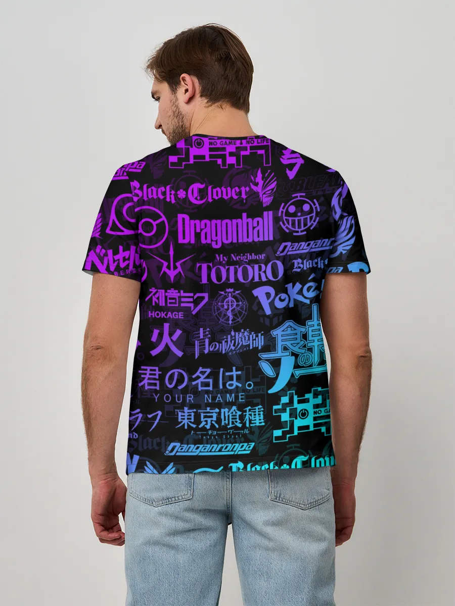 Мужская базовая футболка / ЛОГОТИПЫ АНИМЕ