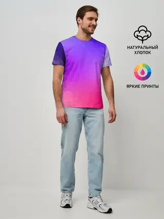 Мужская базовая футболка / фиолетовый кристалл