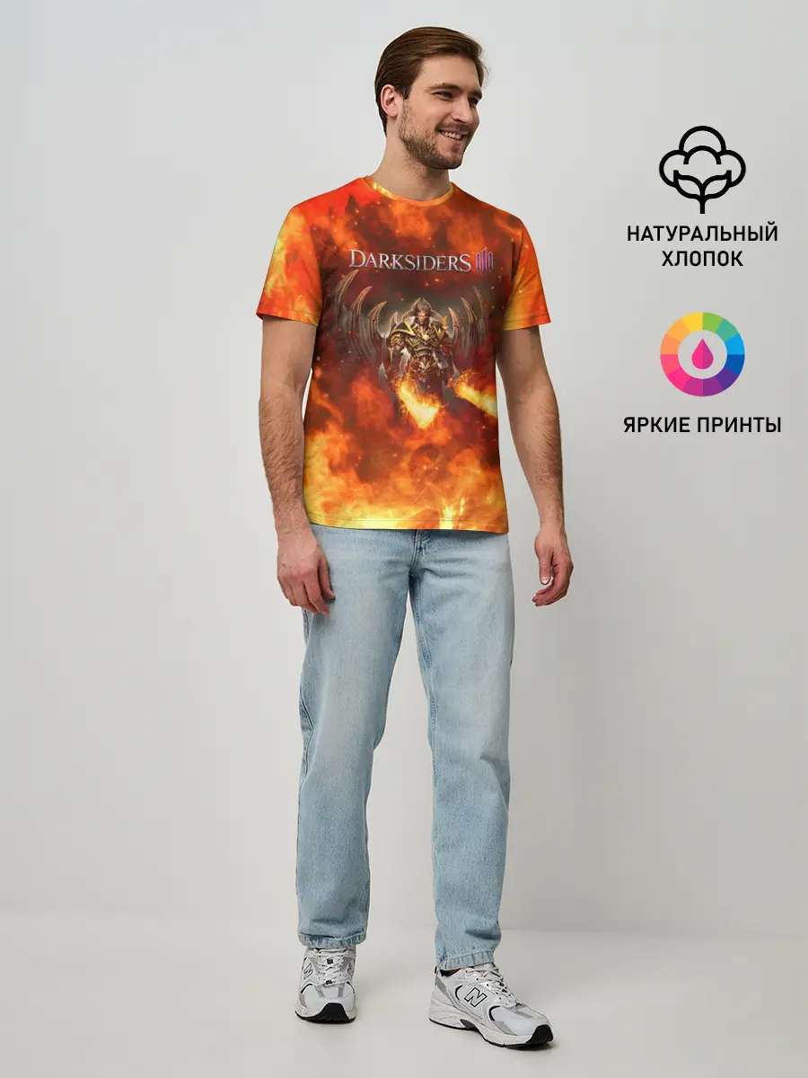 Мужская базовая футболка / Darksiders 3 | Гнев Войны 3