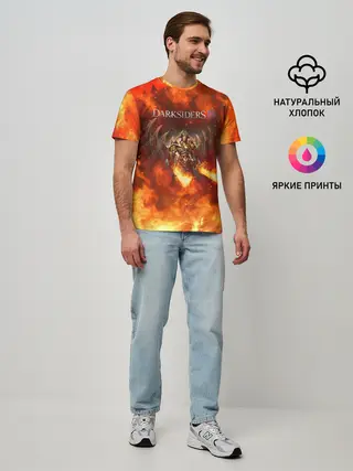 Мужская базовая футболка / Darksiders 3 | Гнев Войны 3