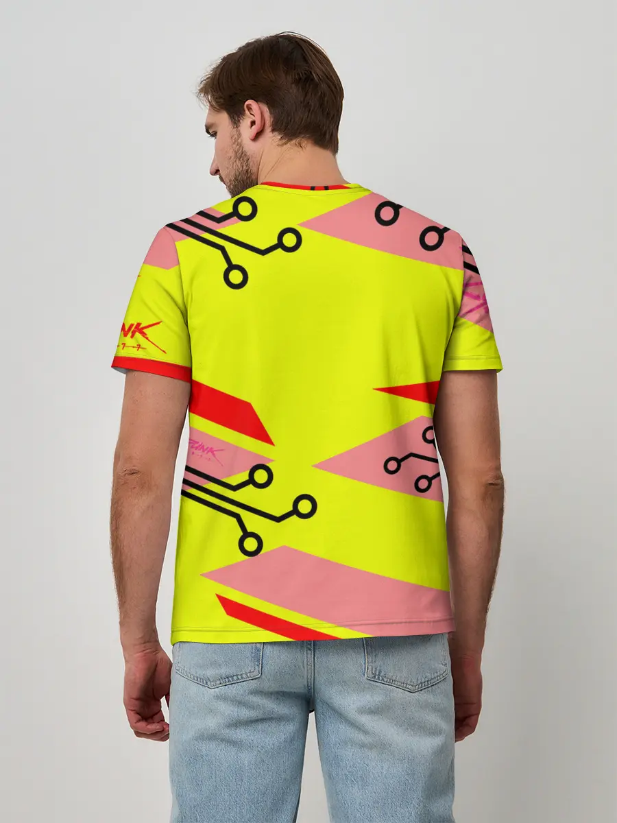 Мужская базовая футболка / Cyberpunk 2077 Киберматрица.