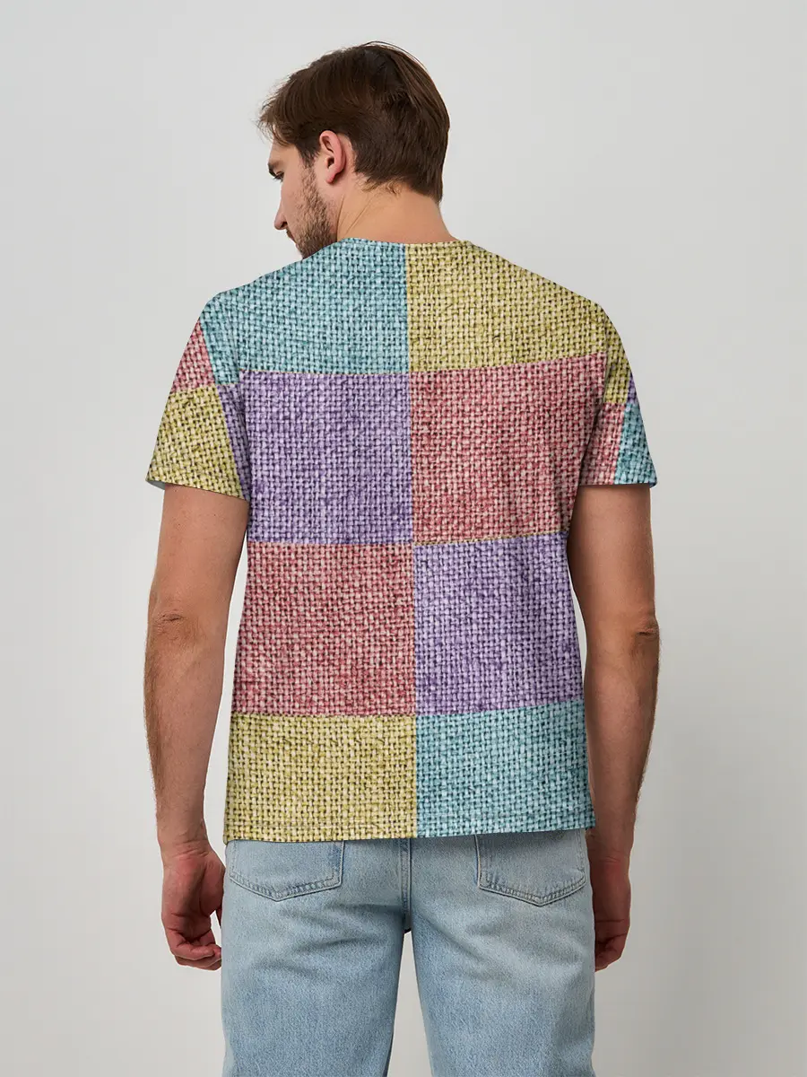 Мужская базовая футболка / Patchwork