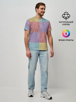 Мужская базовая футболка / Patchwork