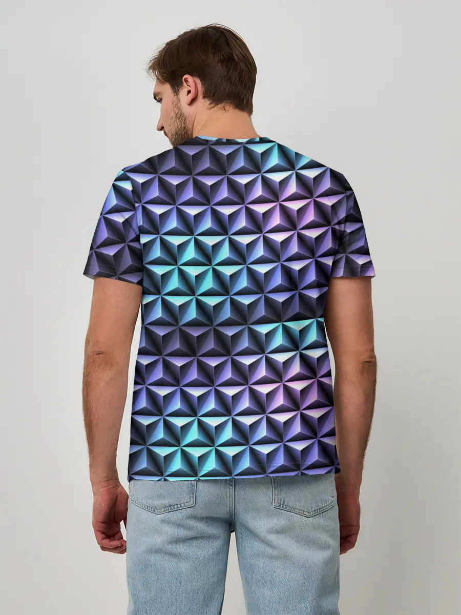 Мужская базовая футболка / НЕОНОВАЯ СТАЛЬ