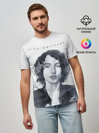 Мужская базовая футболка / Финн Вулфард