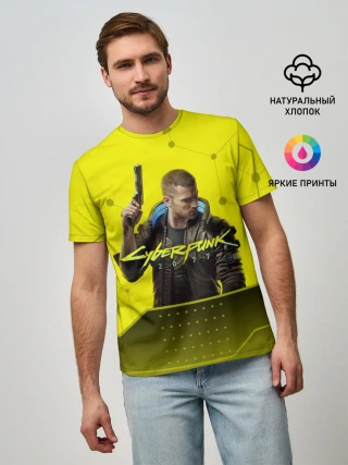 Мужская базовая футболка / CYBERPUNK 2077