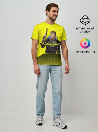 Мужская базовая футболка / CYBERPUNK 2077