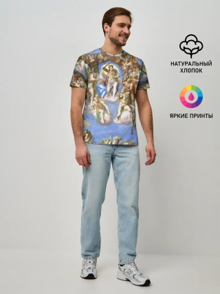 Мужская базовая футболка / Микеланджело страшный суд