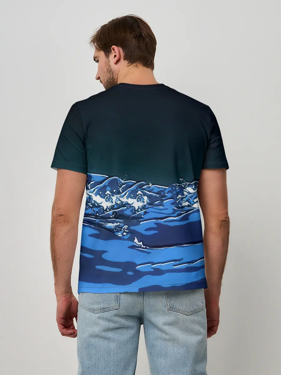 Мужская базовая футболка / Гию Томиока Кокушибо Kimetsu no Yaiba