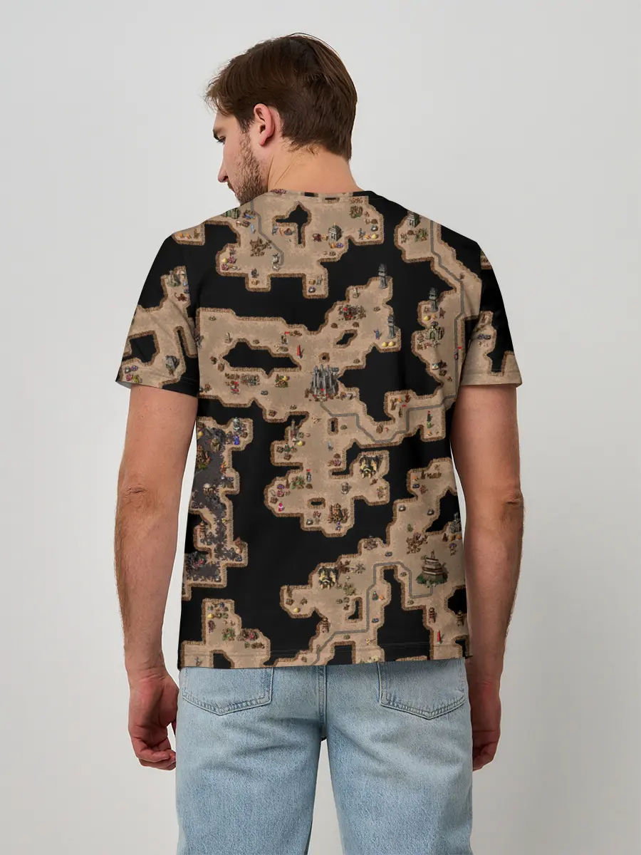 Мужская базовая футболка / Heroes III Dungeon Map