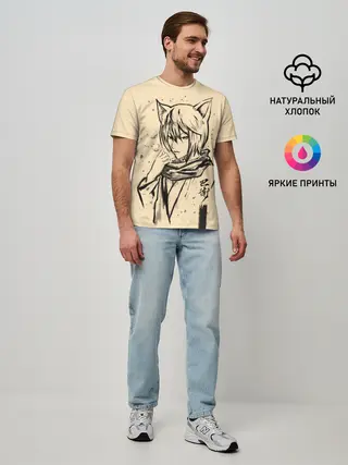 Мужская базовая футболка / Kitsune Tomoe