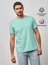 Мужская базовая футболка / Мятная Маска