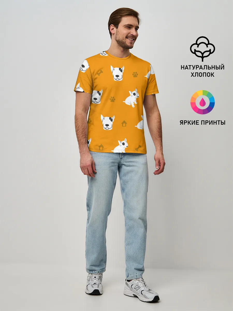 Мужская базовая футболка / Английский бультерьер