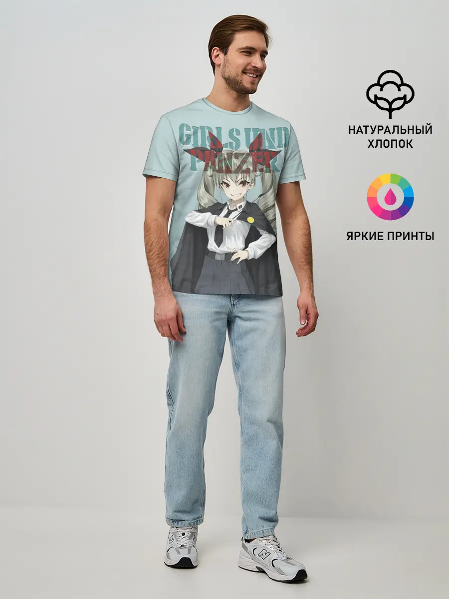 Мужская базовая футболка / Girls und Panzer