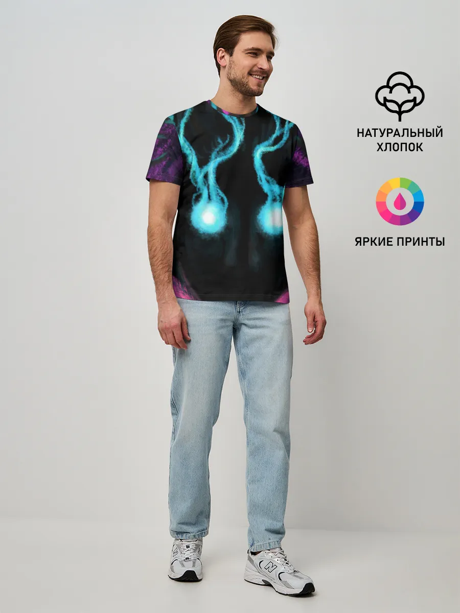 Мужская базовая футболка / Mob psycho 100 power