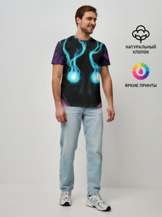 Мужская базовая футболка / Mob psycho 100 power