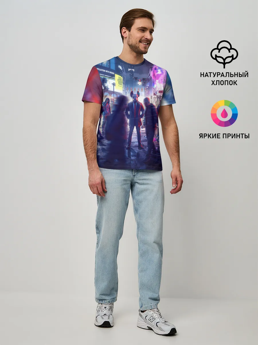 Мужская базовая футболка / Маска Watch dogs