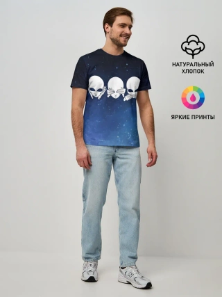 Мужская базовая футболка / космос