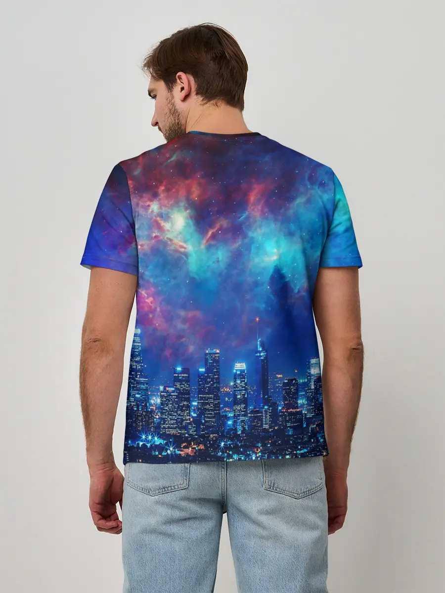 Мужская базовая футболка / НОЧЬ В ГОРОДЕ