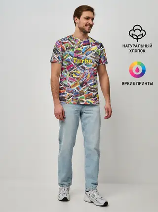 Мужская базовая футболка / Коллекция вкладышей Turbo