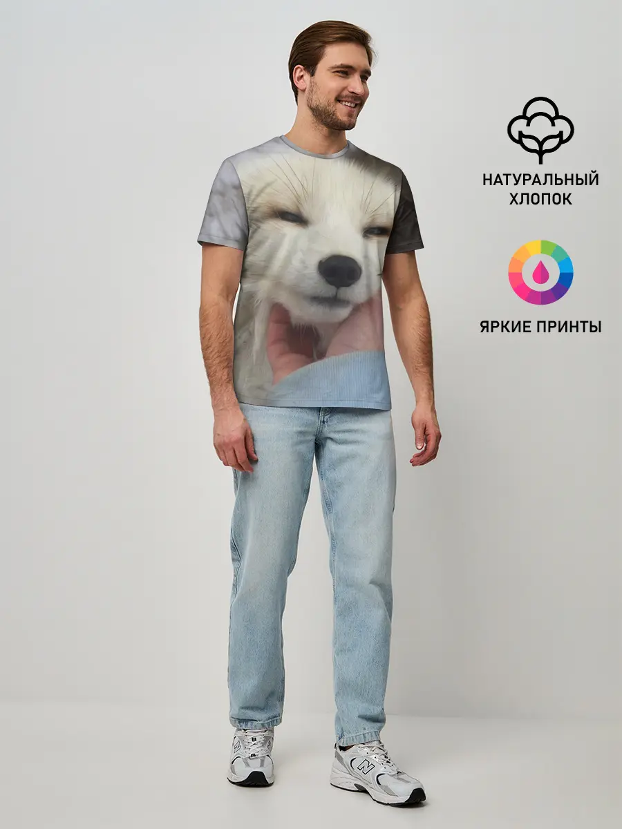 Мужская базовая футболка / Лисенок