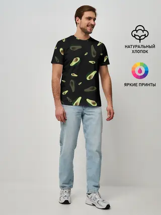 Мужская базовая футболка / Авокадо
