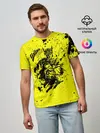 Мужская базовая футболка / Джонатан на желтом брызги