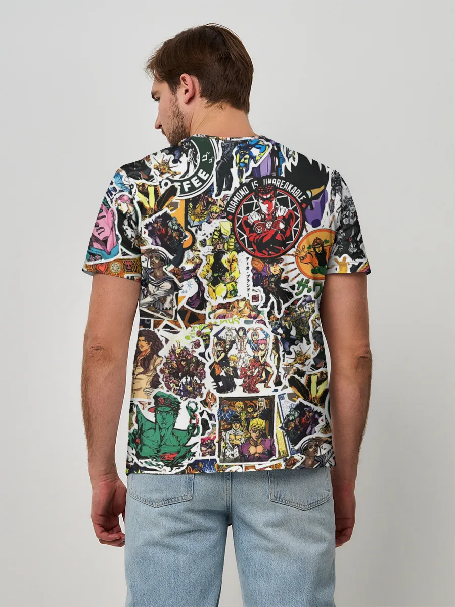 Мужская базовая футболка / JoJo’s Sticker Bombing