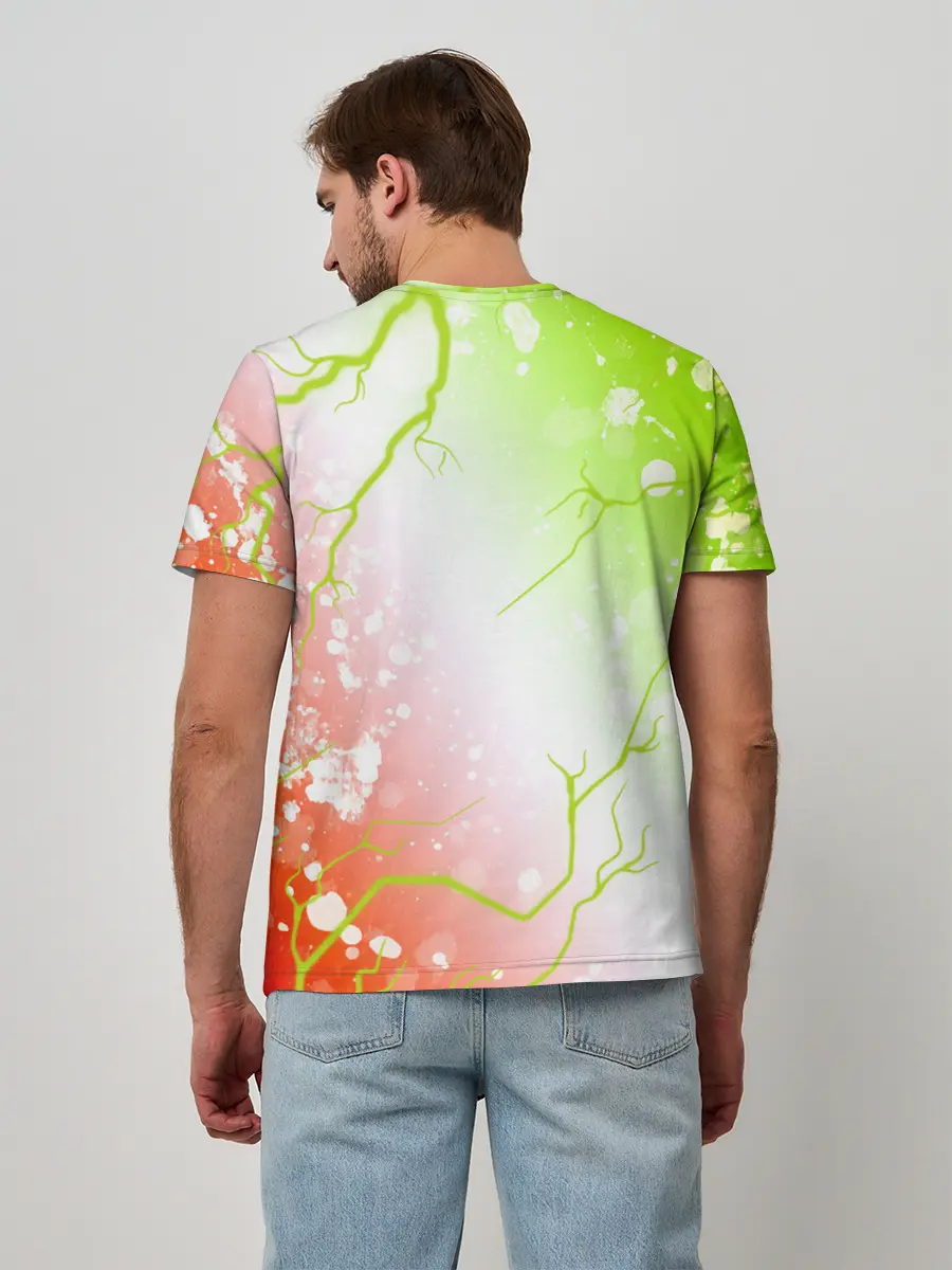 Мужская базовая футболка / Pop It - Happy - Lightning