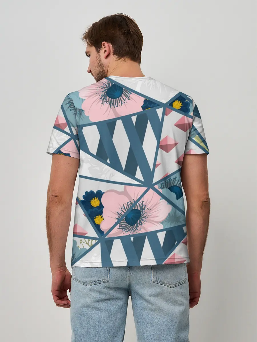 Мужская базовая футболка / Геометрия цветов