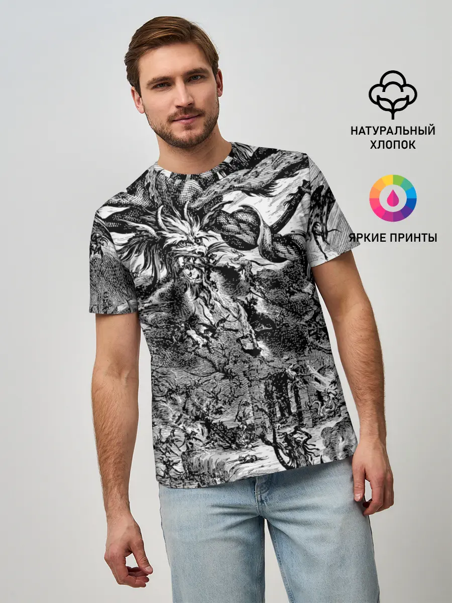 Мужская базовая футболка / Демонический хаос