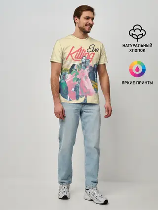 Мужская базовая футболка / Killing Eve collage