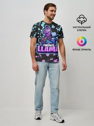 Мужская базовая футболка / Fortnite LLAMA