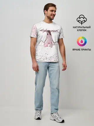 Мужская базовая футболка / КЛИНКИ БОГОМОЛА | CYBERPUNK 2077