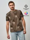 Мужская базовая футболка / КоЖа в ромбиках