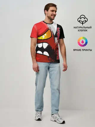 Мужская базовая футболка / Geometry Dash