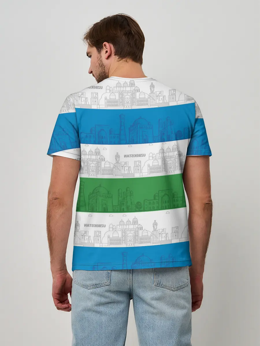 Мужская базовая футболка / Узбекистан