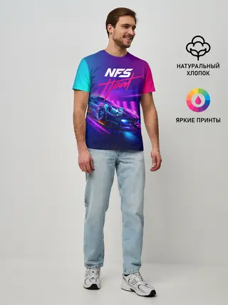 Мужская базовая футболка / NEED FOR SPEED - HEAT