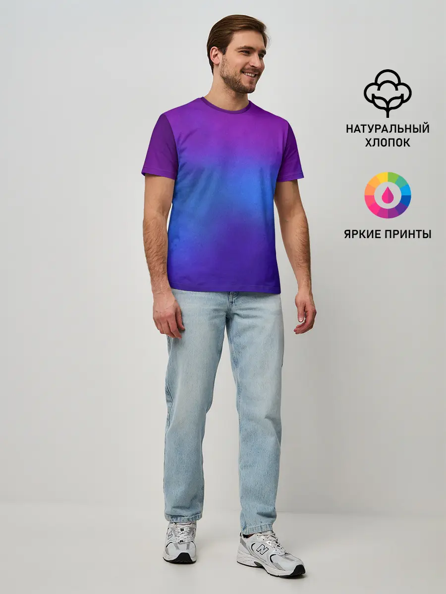 Мужская базовая футболка / Leather gradient