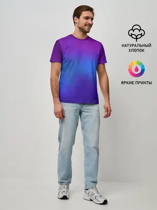 Мужская базовая футболка / Leather gradient