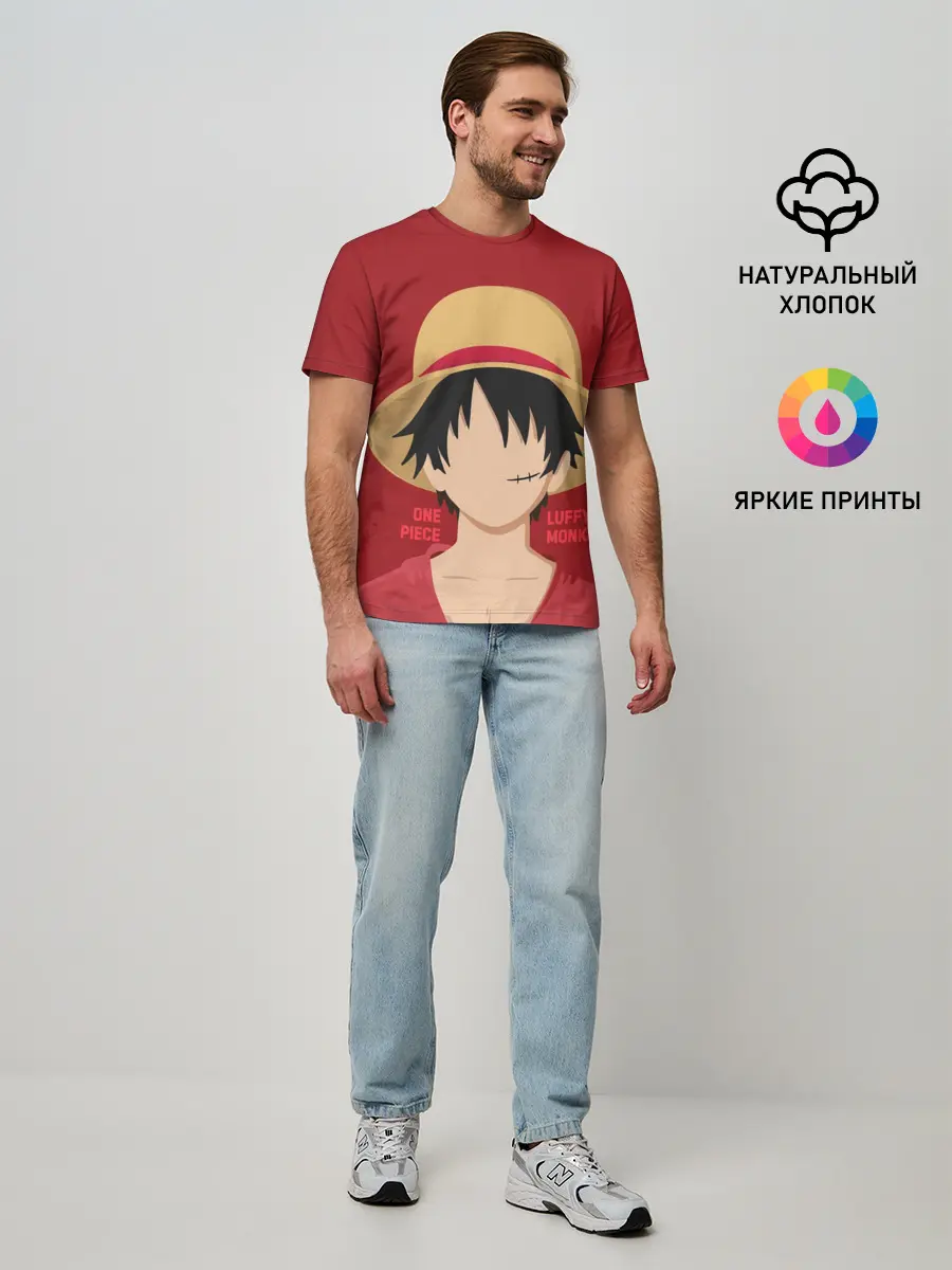 Мужская базовая футболка / Luffy